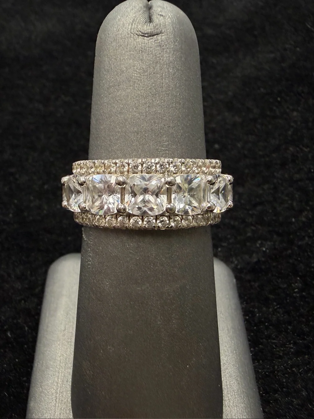 Sterling Silver Cubic Zirconia Eternity Ring